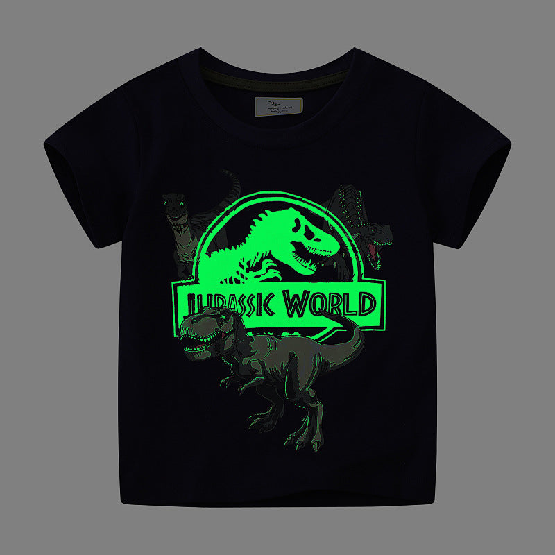 Jungen T-Shirt mit leuchtendem Dinosaurier-Motiv Drune