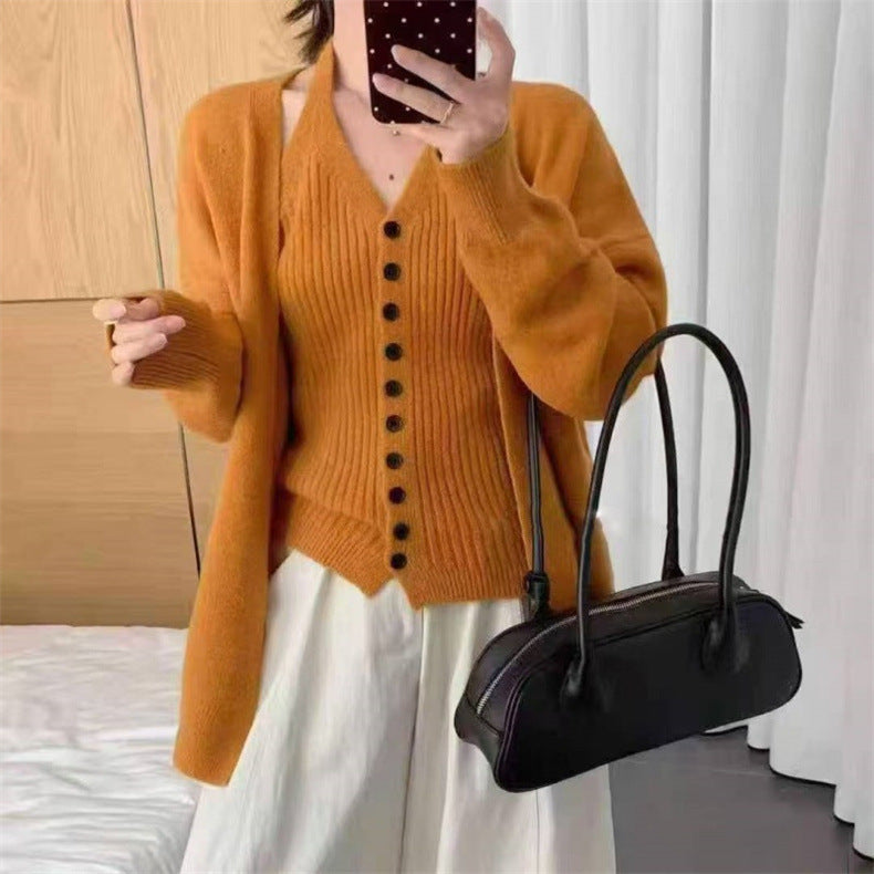 Damen Elegante Strickjacke mit Knopfdetails und weichem Stoff Drune