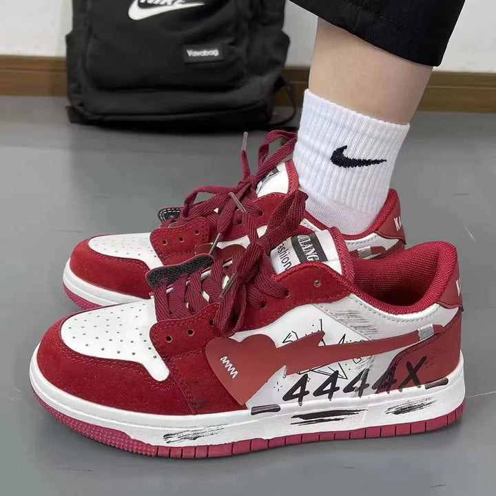 Damen Sneakers mit einzigartiger Herz-Applikation und modischem Detail Drune