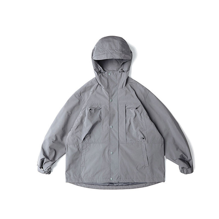 Unisex Wasserabweisende Oversize-Parka-Jacke mit Kapuze und Multifunktions-Taschen Drune