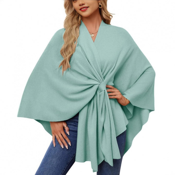 Damen modischer Wickelmantel mit trendigem Design Drune