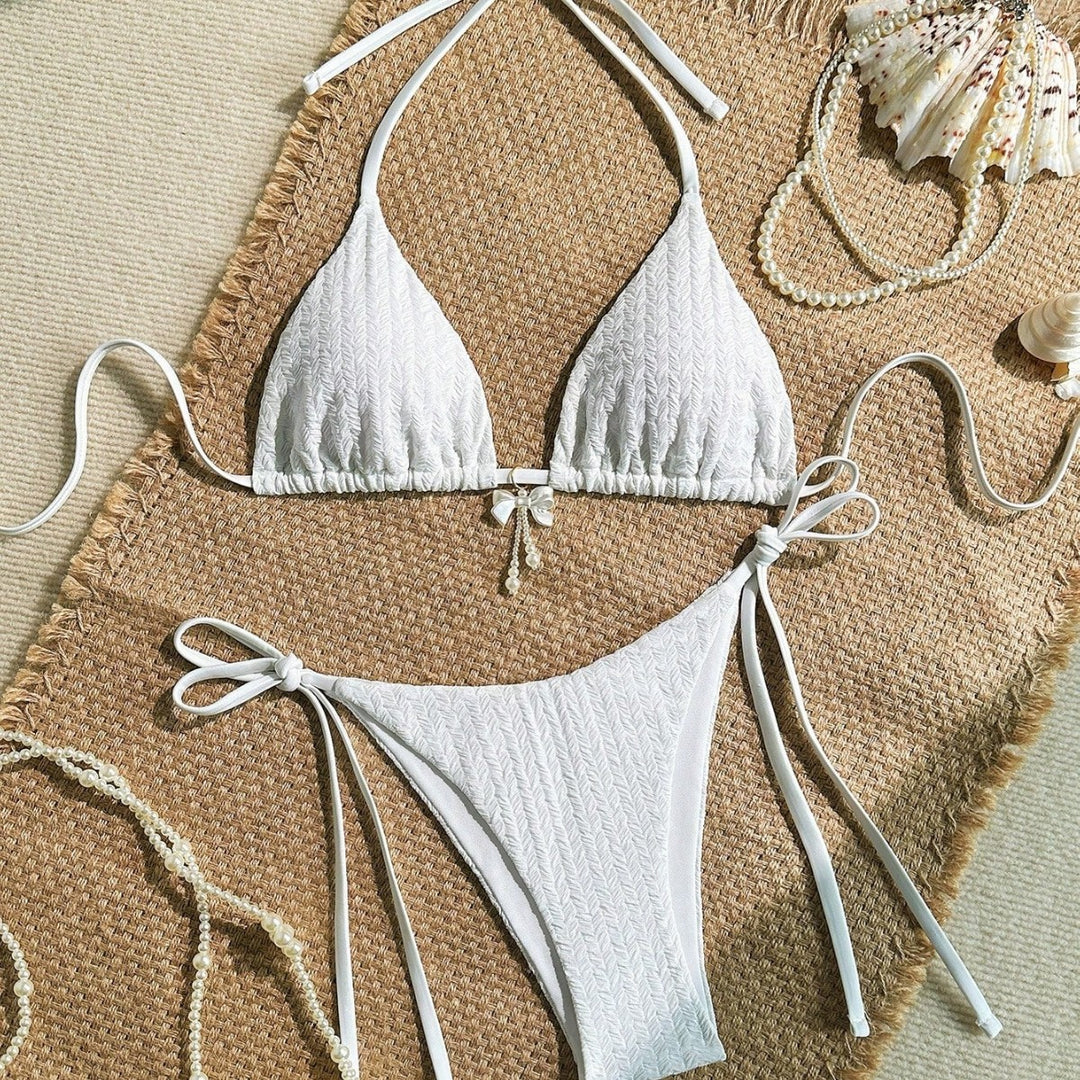 Damen Dreiecksbikini mit zarten Texturen Drune
