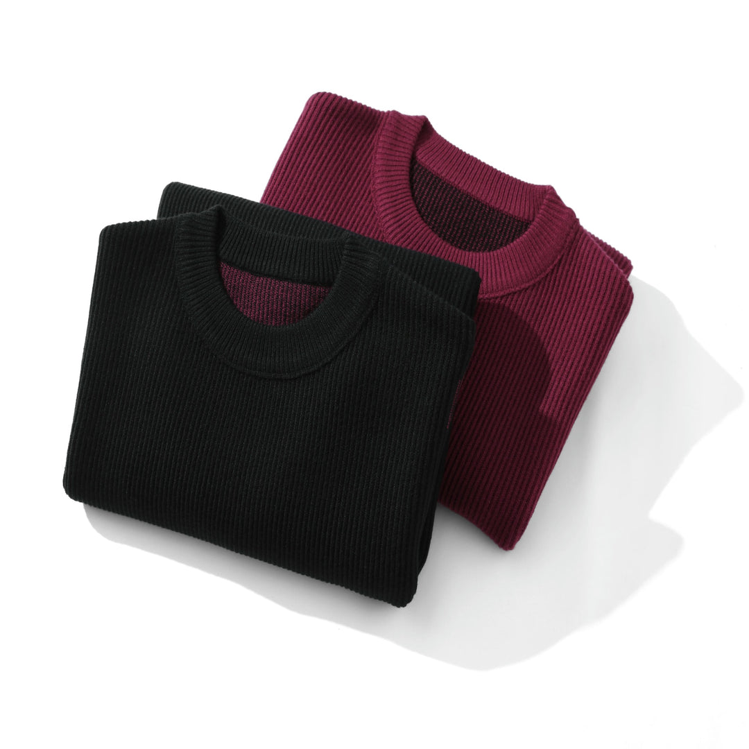 Damen Komfortabler Rippstrick-Pullover in Oversize-Silhouette mit Rundhals und dezentem Destroyed-Look Drune
