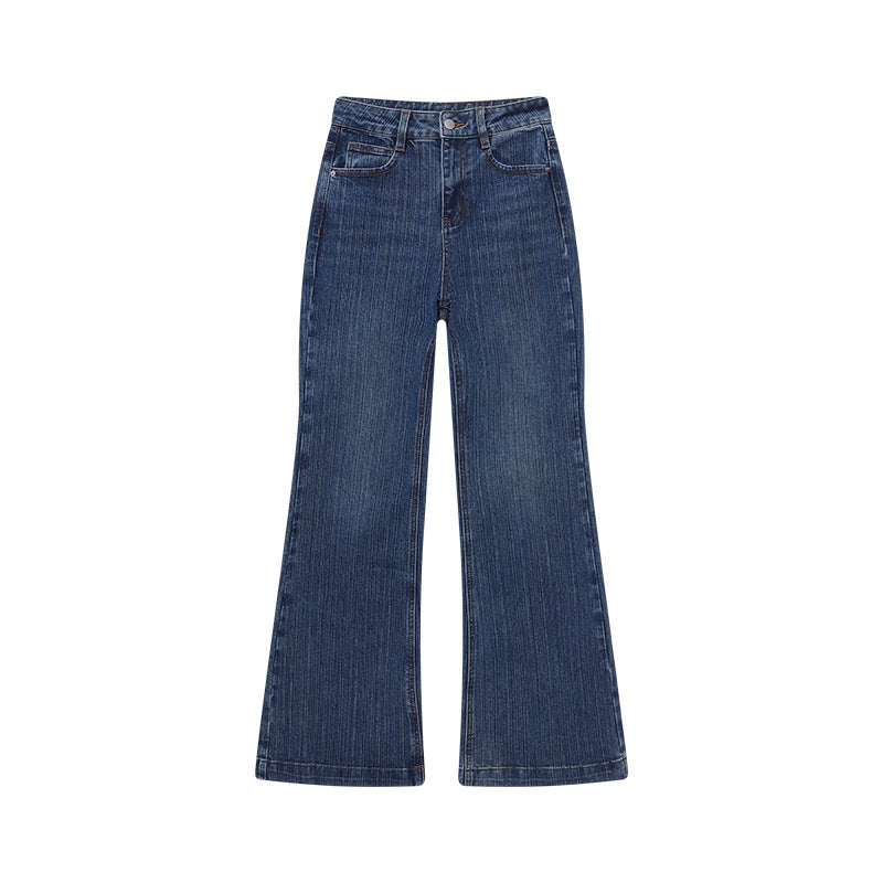 Damen High-Waist Schlagjeans im zeitgenössischen Stil mit nachhaltigem Denim Drune