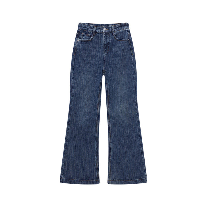 Damen High-Waist Schlagjeans im zeitgenössischen Stil mit nachhaltigem Denim Drune