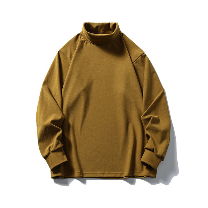 Unisex Oversize-Halbrollkragenpullover aus feinem Jersey mit Raglanärmeln und gerippten Bündchen Drune