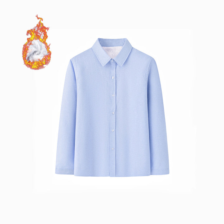 Damen Elegantes Langarmhemd mit weicher Innenseite Drune