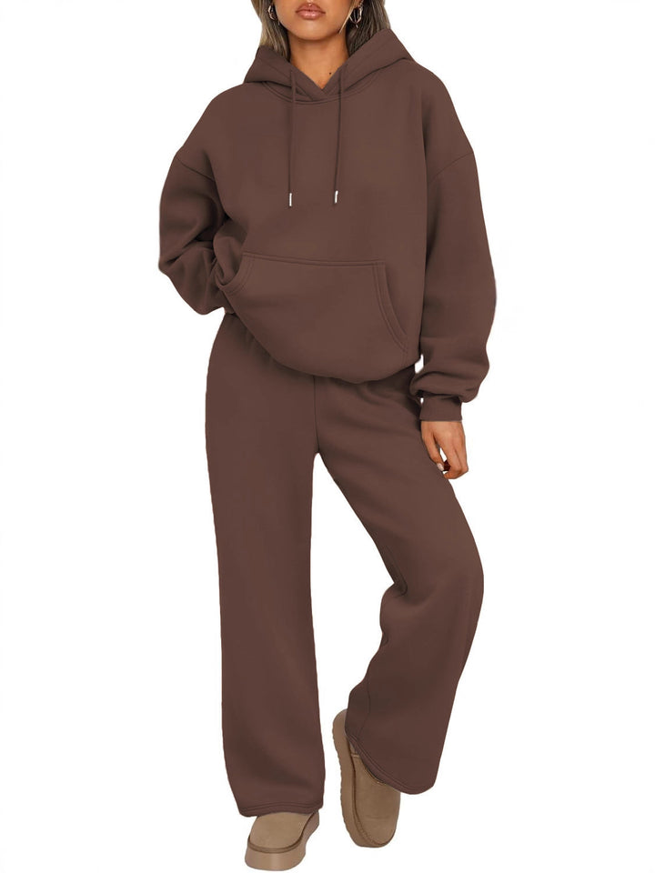 Unisex minimalistischer Kapuzenpullover aus French-Terry mit flachem Kordelzug und verstärkter Nackenpasse Drune