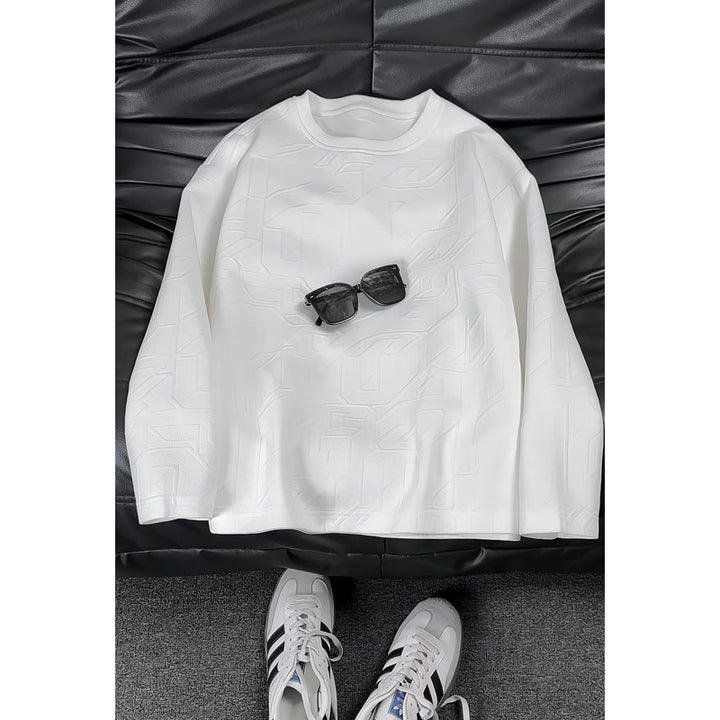 Damen Modischer Sweatshirt mit modernem Prägung Drune
