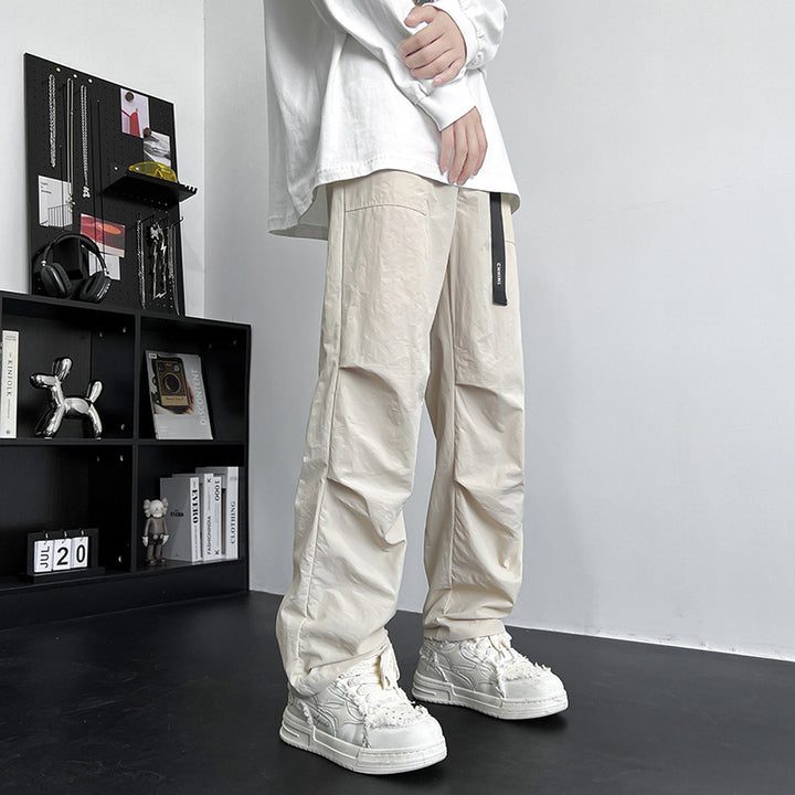 Herren Locker sitzende Nylon‑Cargohose mit Utility‑Gurtband und geradem Bein Drune