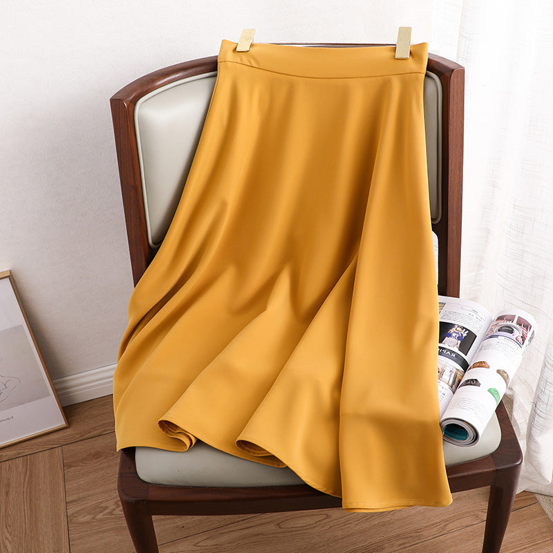Damen Eleganter Midirock mit schwingendem Schnitt Drune