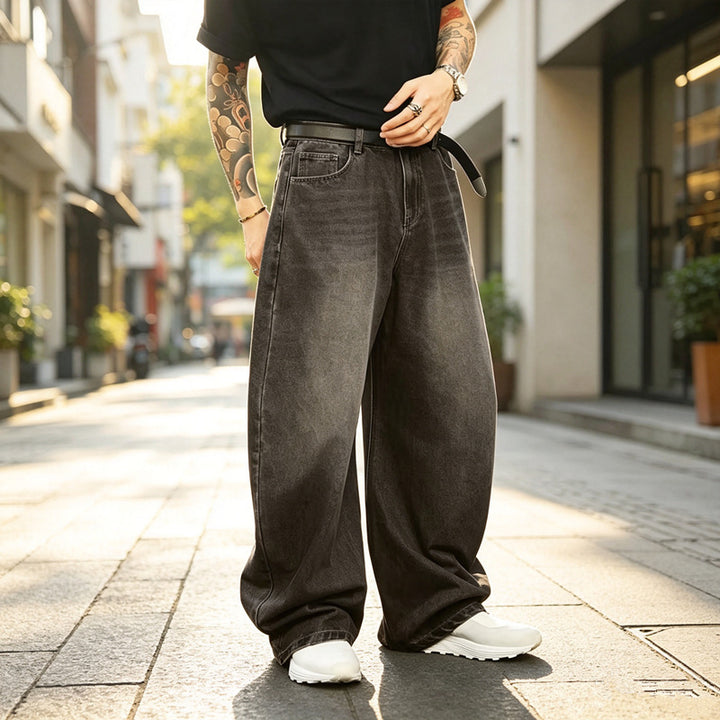 Herren Weite Jeans Drune