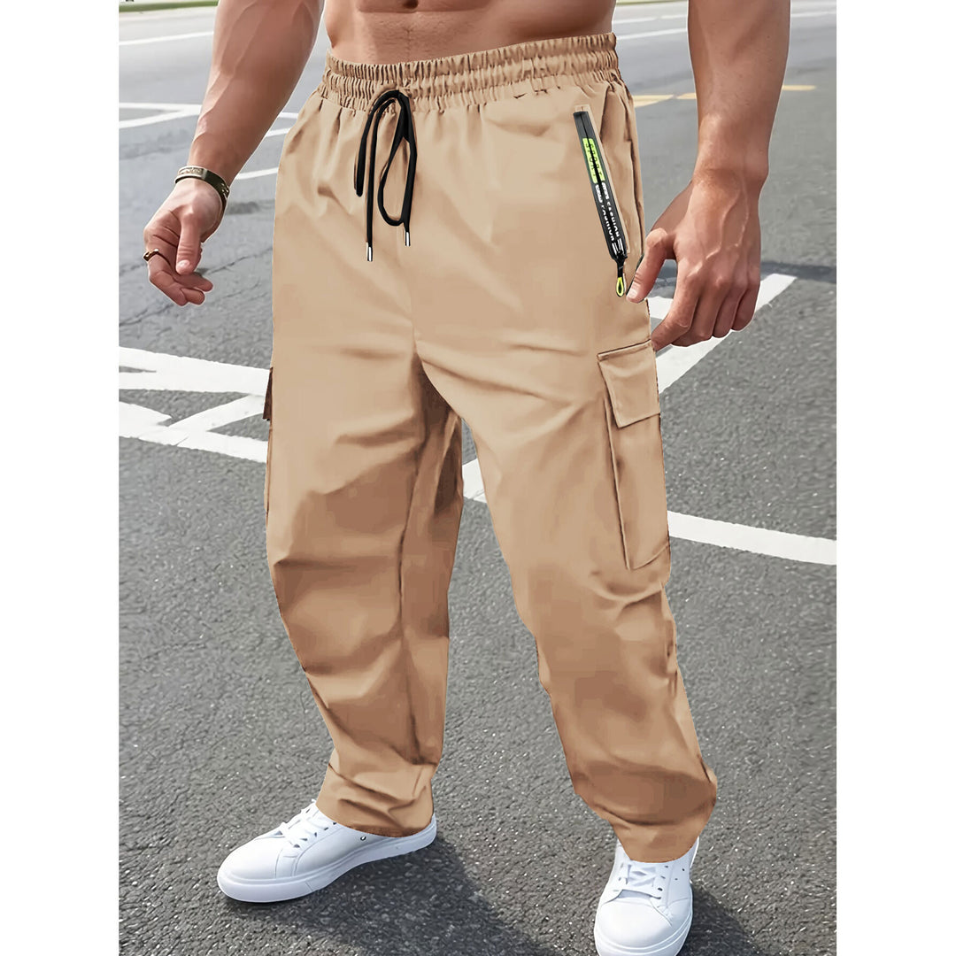 Herren Praktische Cargo-Hose mit verstellbarem Gummizug Drune