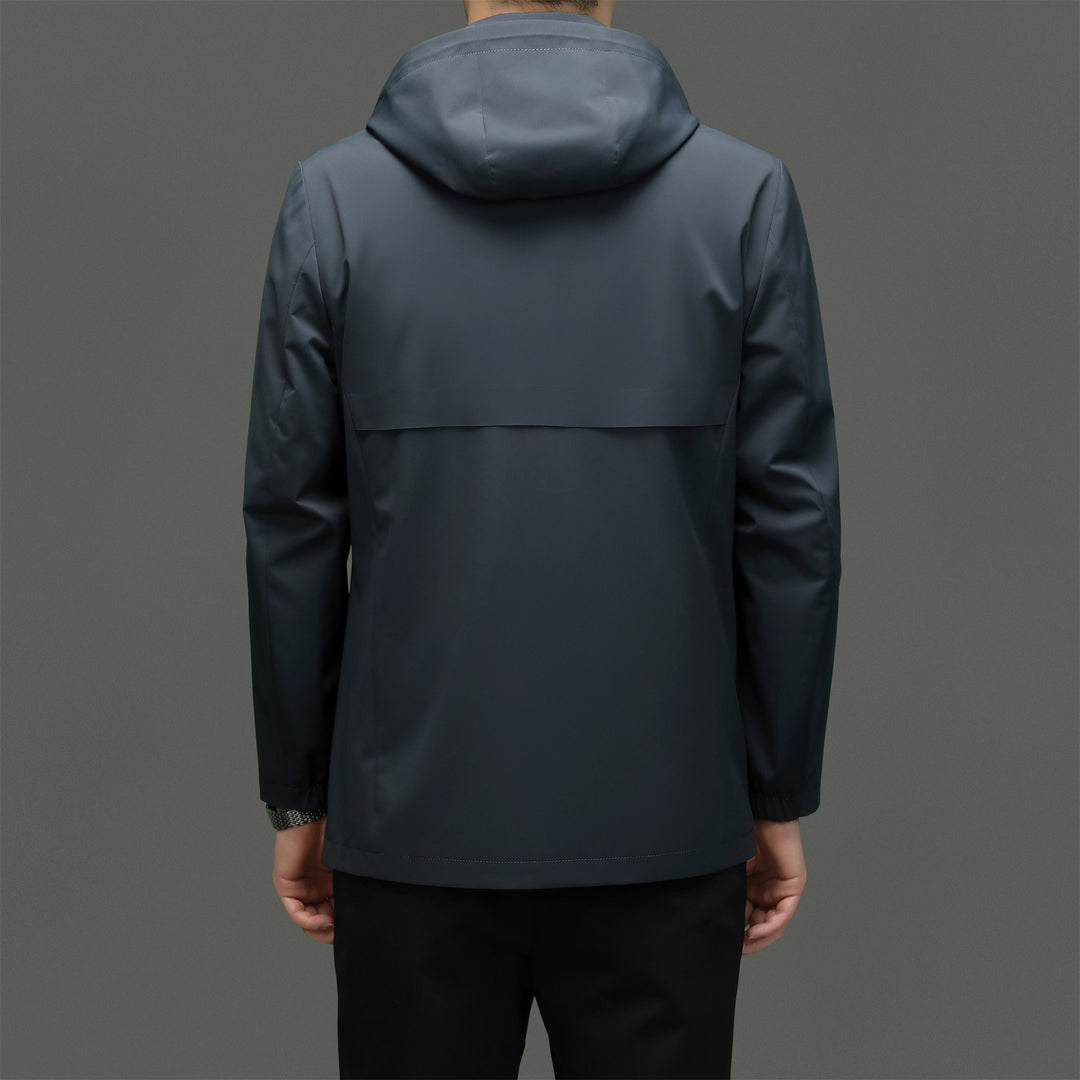 Herren leichte Freizeitjacke mit hohem Stehkragen und praktischen Taschen Drune