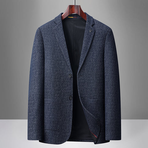 Herren Elegantes strukturiertes Business-Sakko mit aufgesetzten Taschen Drune