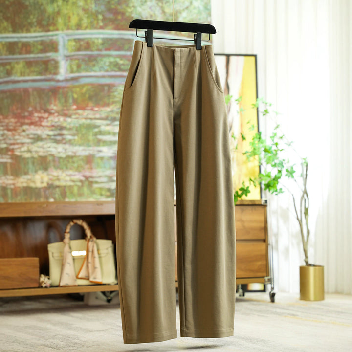 Damen Elegante und bequeme, hoch taillierte Stoffhose Drune