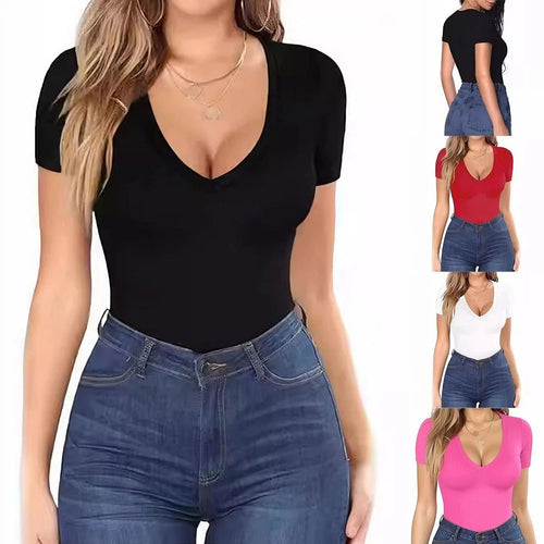 Damen Body mit tiefem V-Ausschnitt Drune