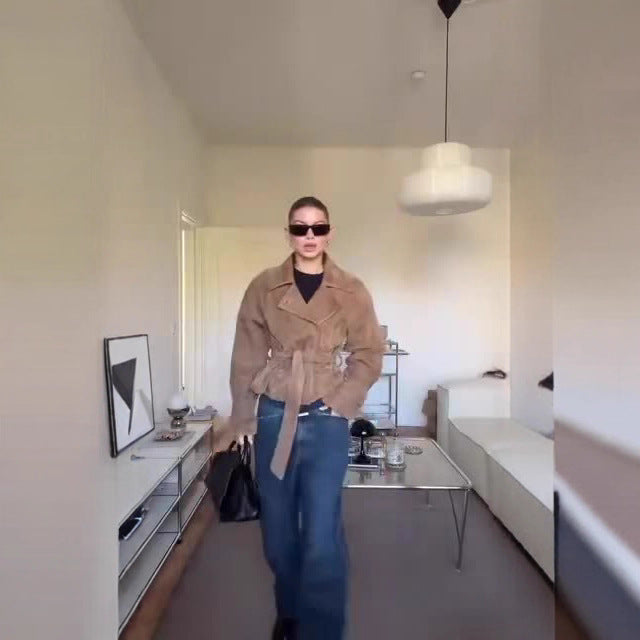 Damen Designer Blazer mit gefüttertem, farbenfrohem Innenfutter Drune