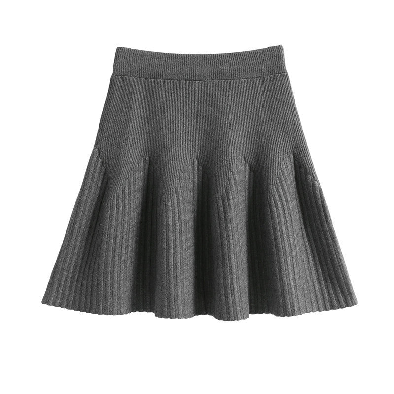 Damen Plissee-Rock mit weichem Material und elegantem Wellenmuster Drune