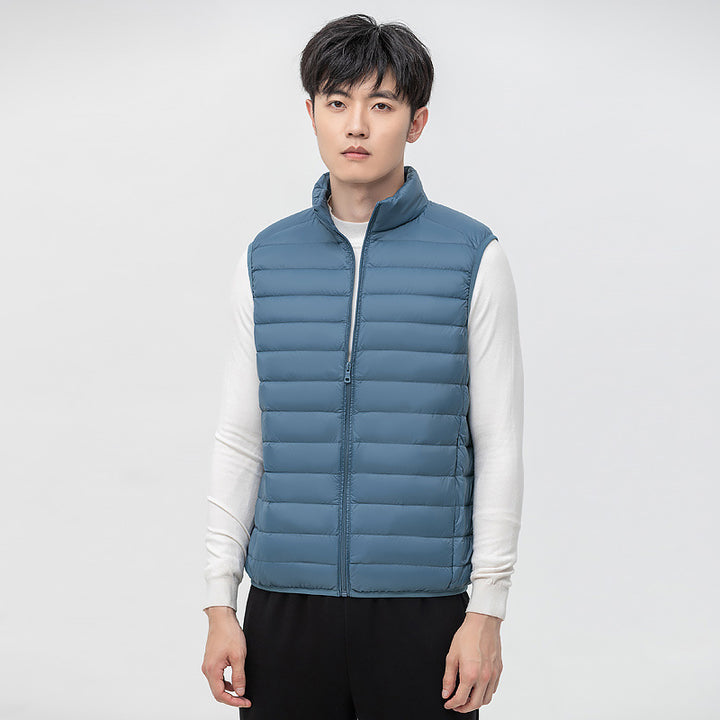Herren Ärmellose Thermo‑Isolationsweste mit schlanker Silhouette und Stehkragen Drune