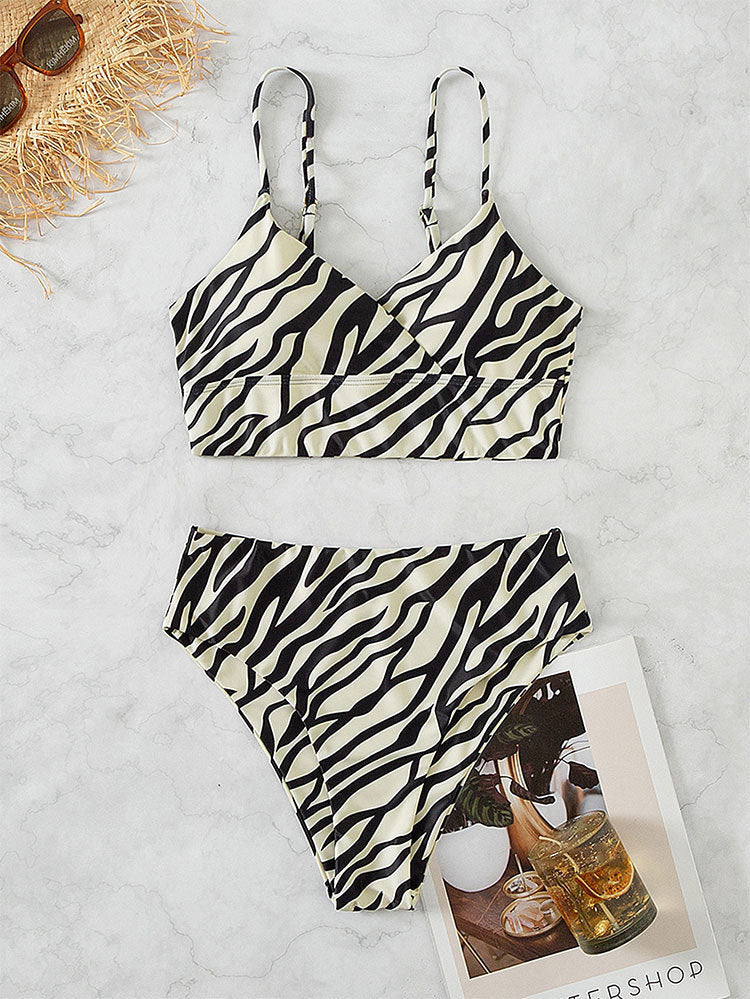 Damen Triangel-Bikini-Set mit modischem Wickelschnitt Drune