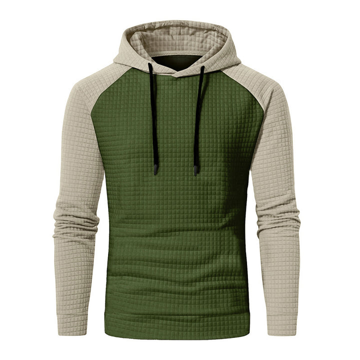Herren Texturiertes Kapuzen‑Sweatshirt mit Waffelstruktur und Raglanärmeln Drune