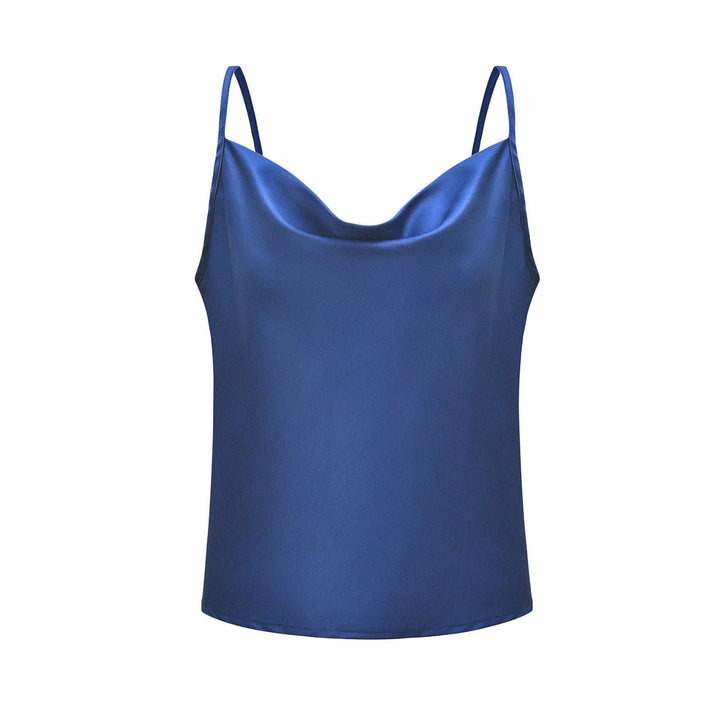 Damen Satin Top mit tiefem Ausschnitt und verstellbaren Trägern Drune