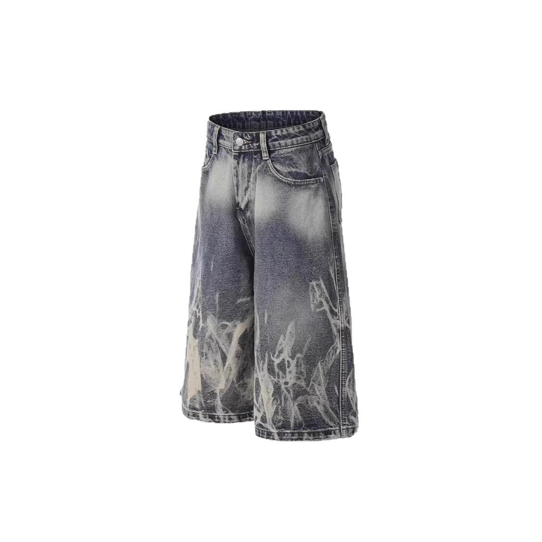 Herren modische Baggy-Shorts im Used-Look Drune