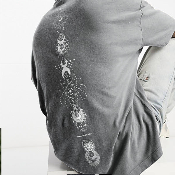 Herren gesticktes T-Shirt mit oversized Schnitt Drune