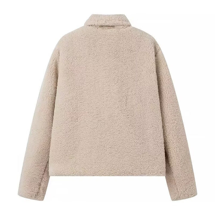 Damen modische Fleecejacke mit weitem Schnitt und praktischem Reißverschluss Drune