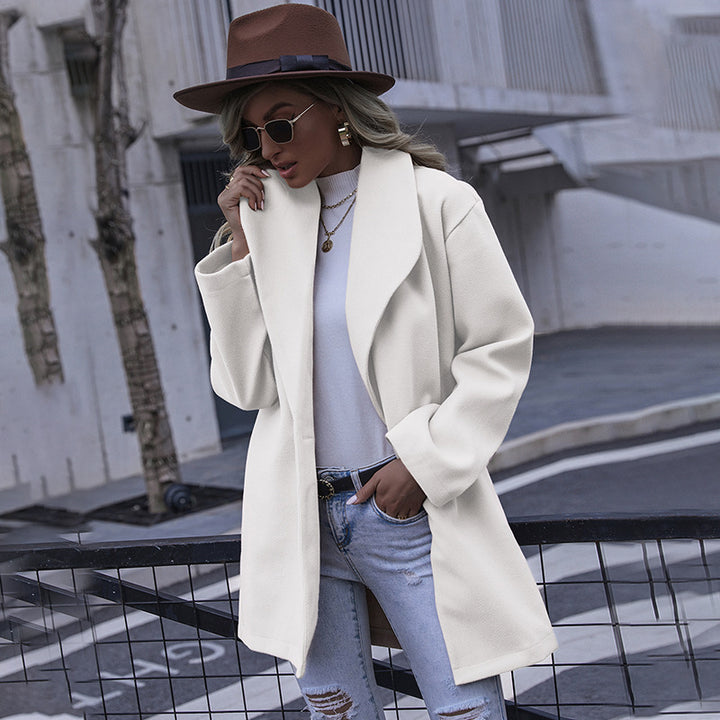 Damen modischer Oversized-Mantel mit strukturiertem Design Drune