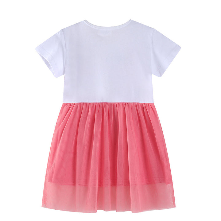 Mädchen Tüllkleid mit floralem Stickdesign Drune