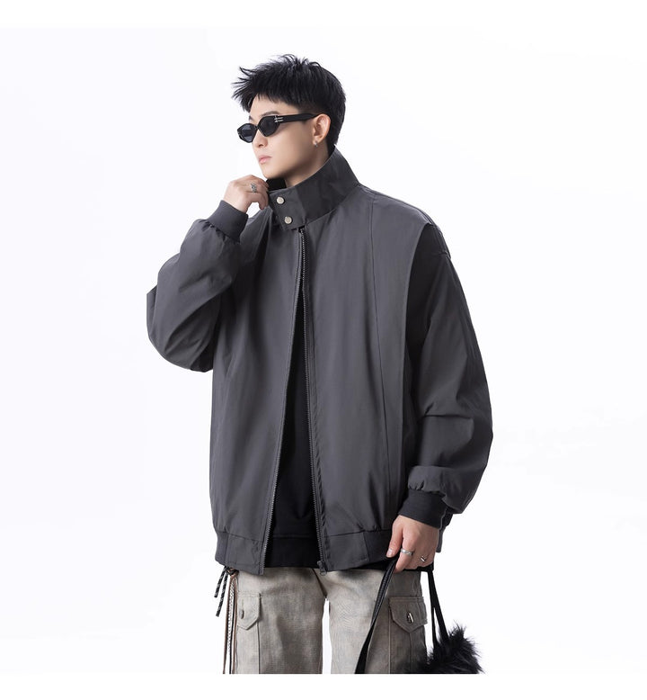 Herren Urbane Utility-Jacke mit hohem Kragen Drune