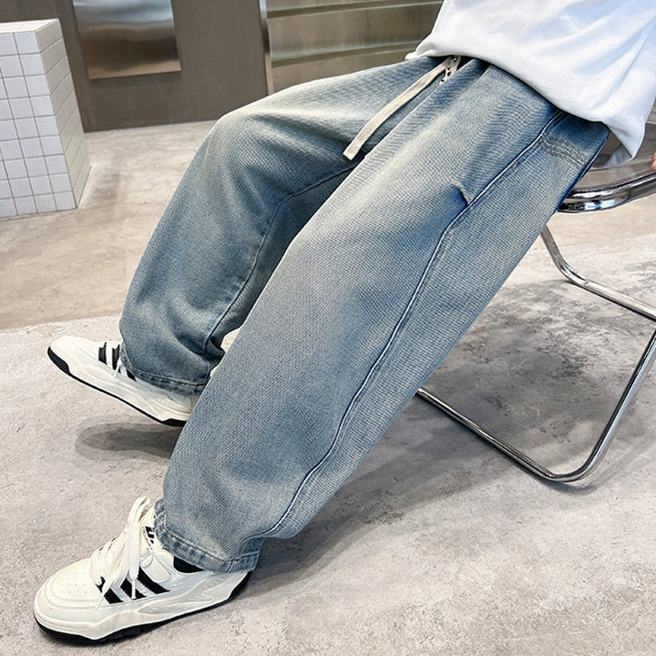 Unisex baggy Jeans mit kreativen Applikationen Drune