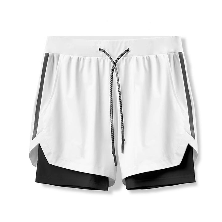 Damen Sportliche Flexibler Laufshorts mit Innenhose Drune