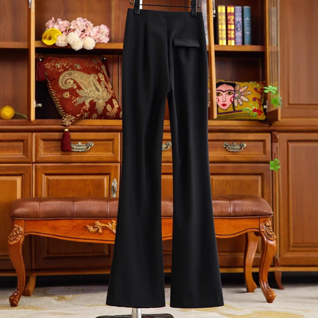 Damen Elegante und figurbetonte Palazzo-Hose Drune