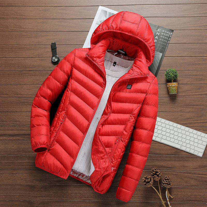 Herren leichte gesteppte Kapuzen‑Steppjacke mit Thermofüllung und packbarer Konstruktion Drune