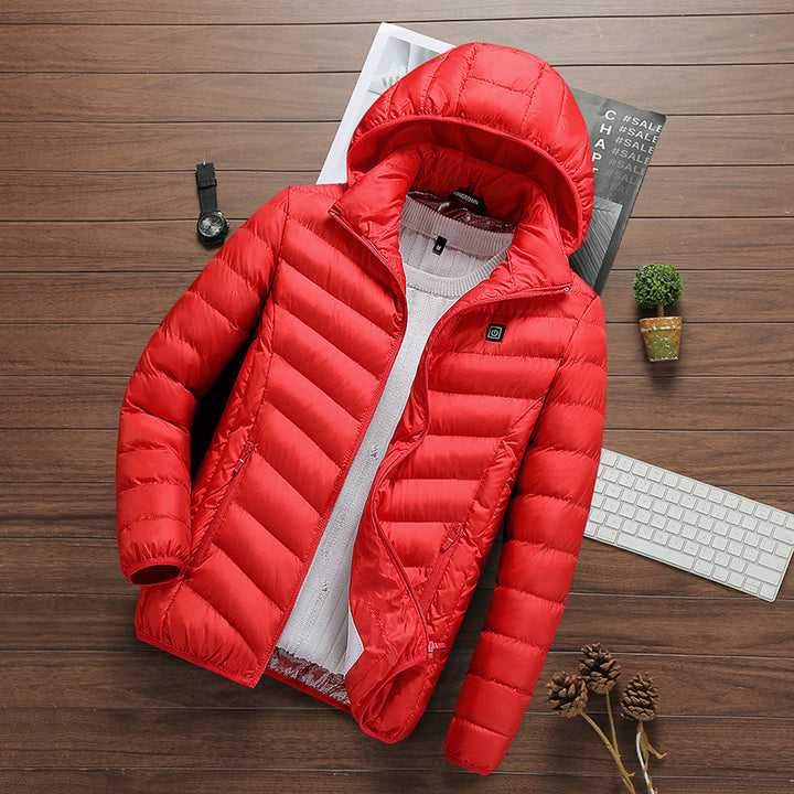 Herren leichte gesteppte Kapuzen‑Steppjacke mit Thermofüllung und packbarer Konstruktion Drune