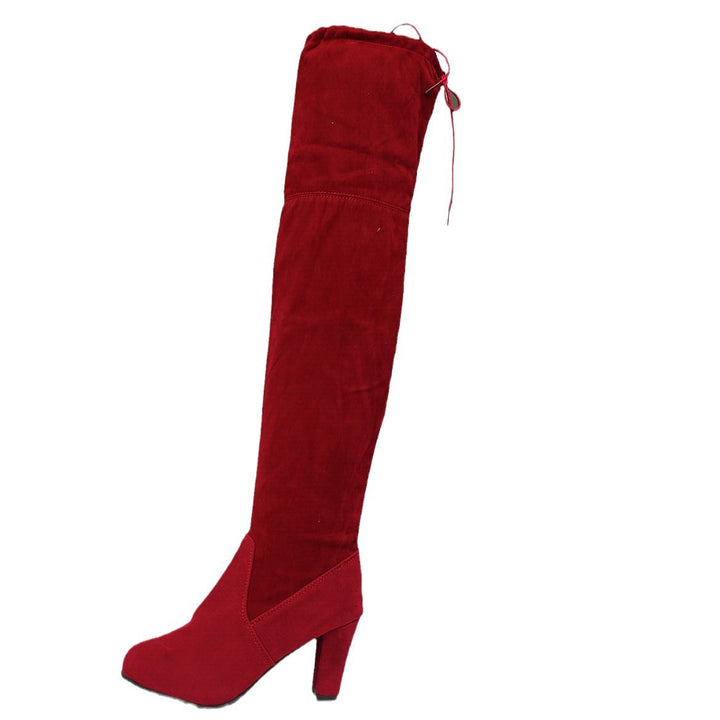 Damen Overknee-Stiefel mit modernem Design und elegantem Blockabsatz Drune