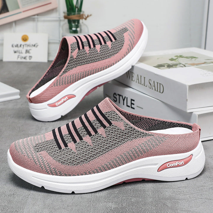 Damen nan gestrickter Slip-On Clog-Sneaker mit atmungsaktivem Sockenschuh und dämpfender Komfortsohle Drune