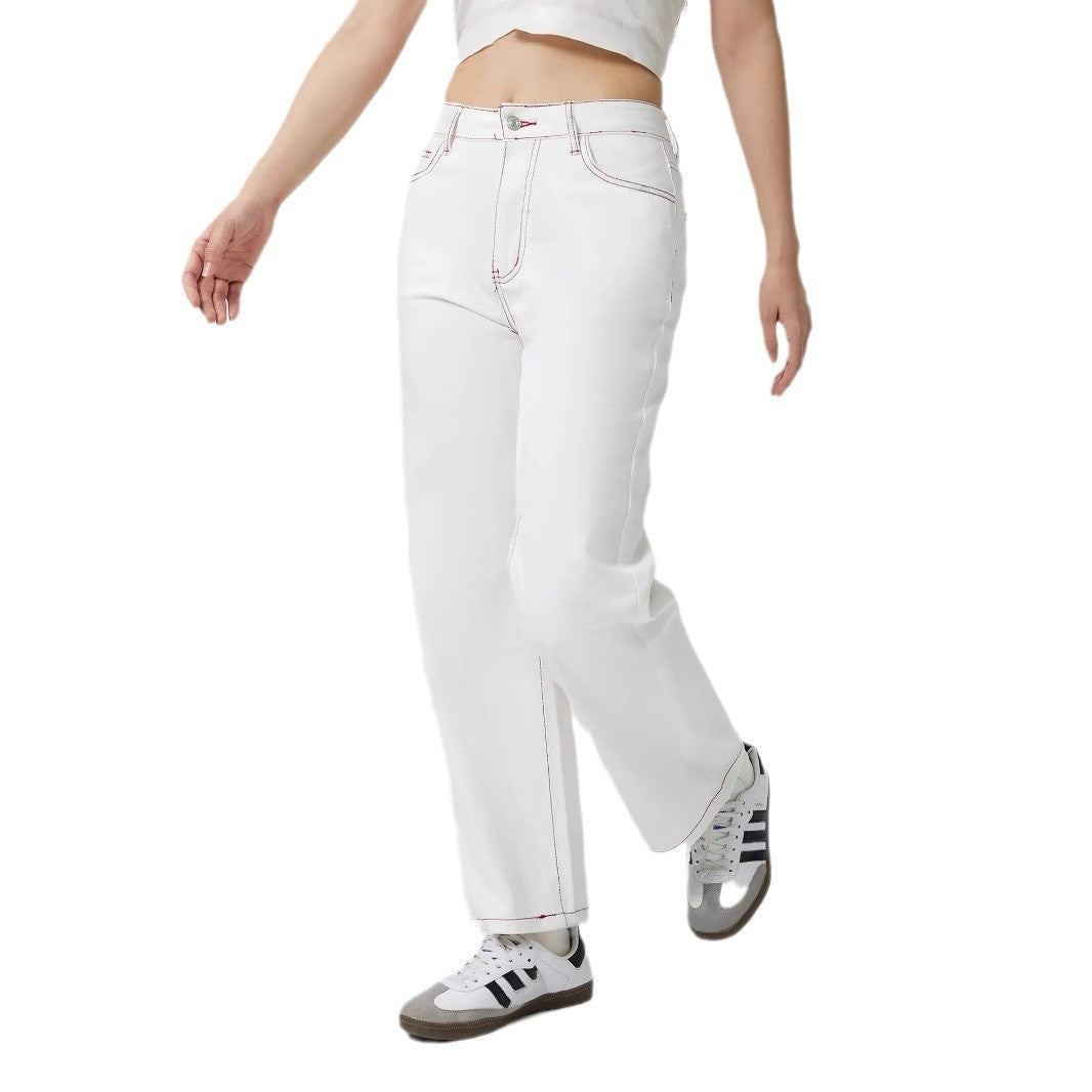 Damen elegante Jeans mit fruchtigen Stickereien Drune
