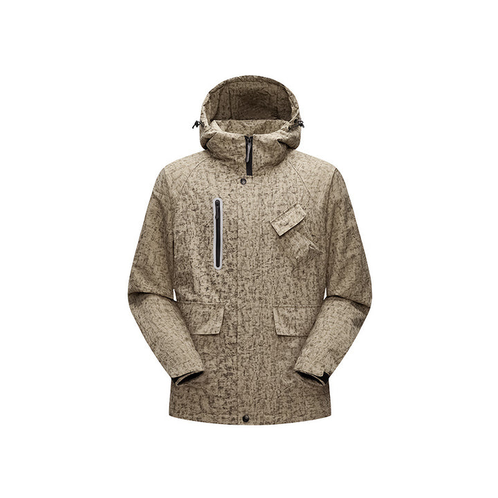 Herren Urban-Technical Field-Parka mit hochschließendem Kragen, schräge Brustpatte und verdeckten Reißverschlüssen Drune