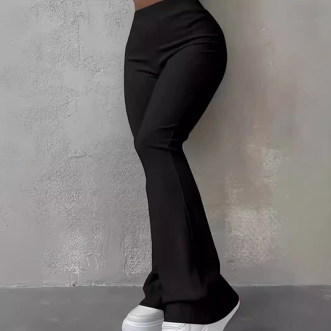 Damen High‑Waist Bootcut‑Hose mit figurformender Stretch‑Passform Drune