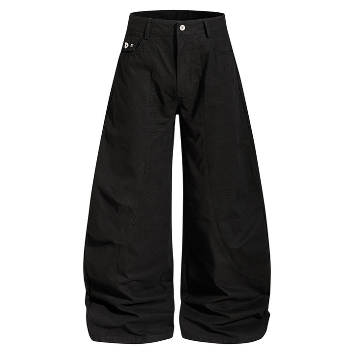 Damen Weite Culotte‑Hose mit hohem Bund, Taschen‑Details und markanten Teilungsnähten Drune