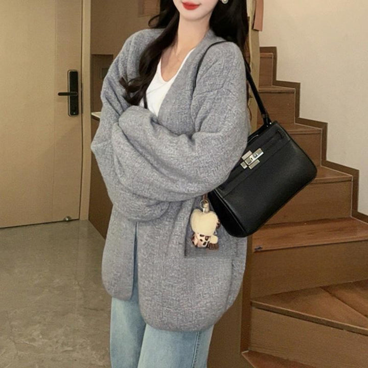 Damen Übergroßer Strickcardigan mit lässigem Schnitt Drune
