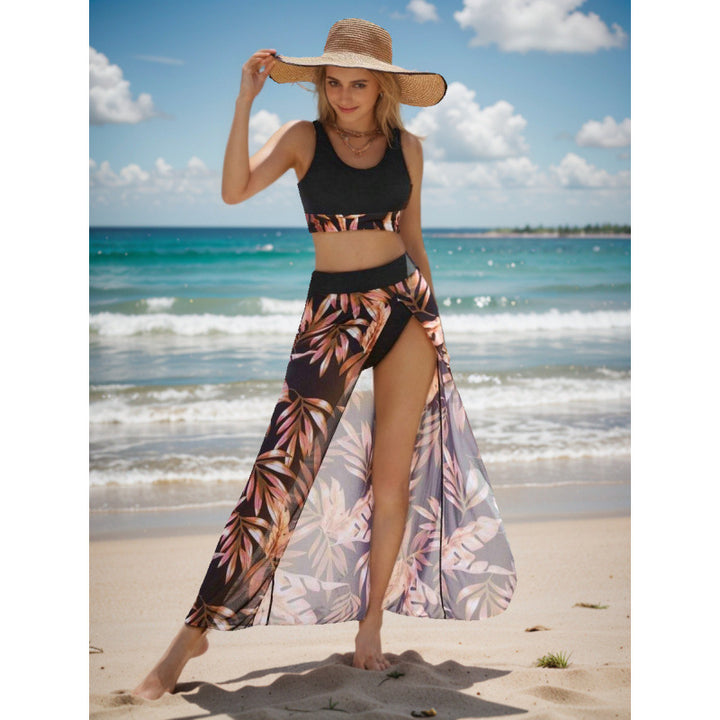 Damen Strandkleid mit modischem Hochschnitt und funktionalem Wickel-Design Drune