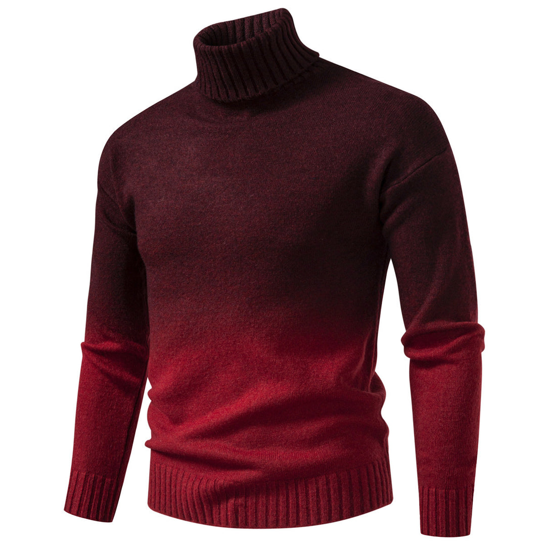 Herren Rollkragenpullover mit sanftem Farbverlauf und Feinstrick-Qualität Drune