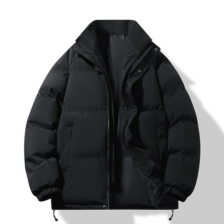 Herren Modische Thermo‑Wattierte Kurzjacke im Boxy‑Schnitt mit Rippenkragen Drune