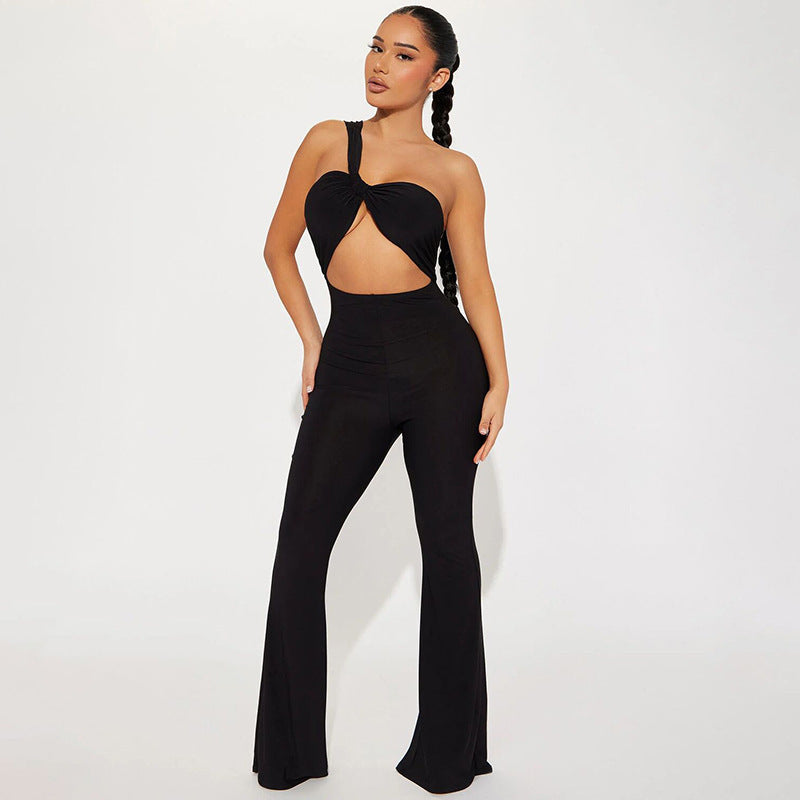 Damen eleganter Jumpsuit mit raffiniertem Twist-Design Drune