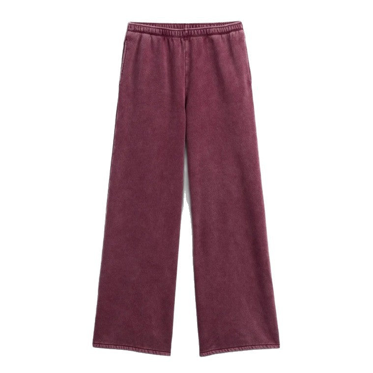 Damen nan zweiteiliges Frottee-Loungewear-Set mit Reißverschluss-Kapuzenjacke und weit geschnittener Jogginghose Drune